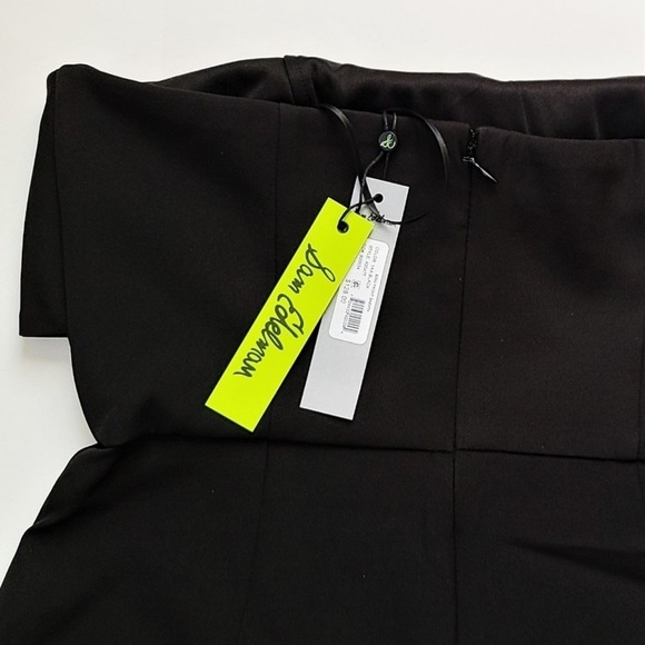 NWT SAM EDELMAN Bow Front Strapless Sheath Mini Dress Black, Size 8 - Picture 11 of 13